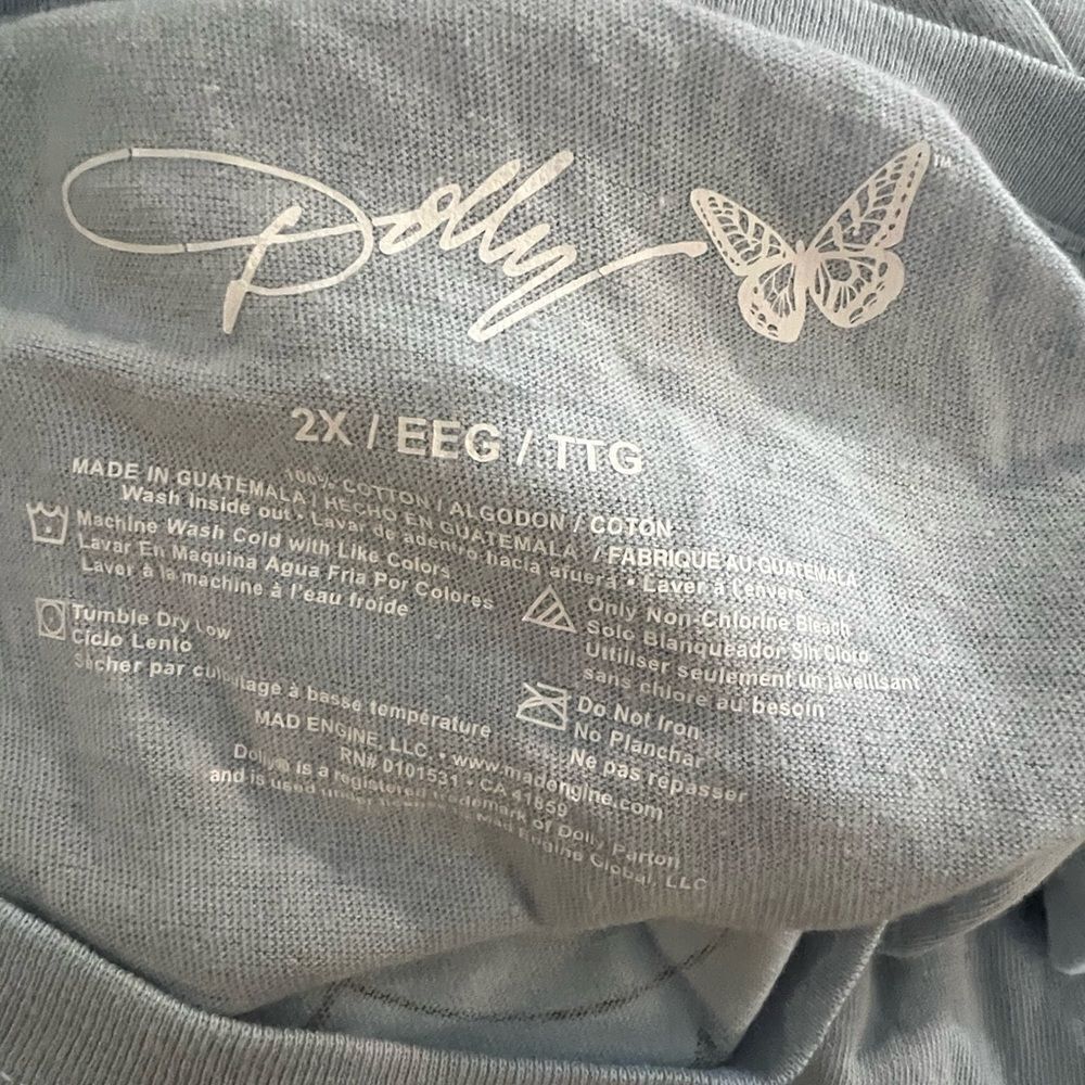 Dolly brand size 2X light blue Dolly t shirt - Picture 4 of 6